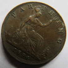 Load image into Gallery viewer, 1894 Queen Victoria Bun Head Farthing Coin - Great Britain
