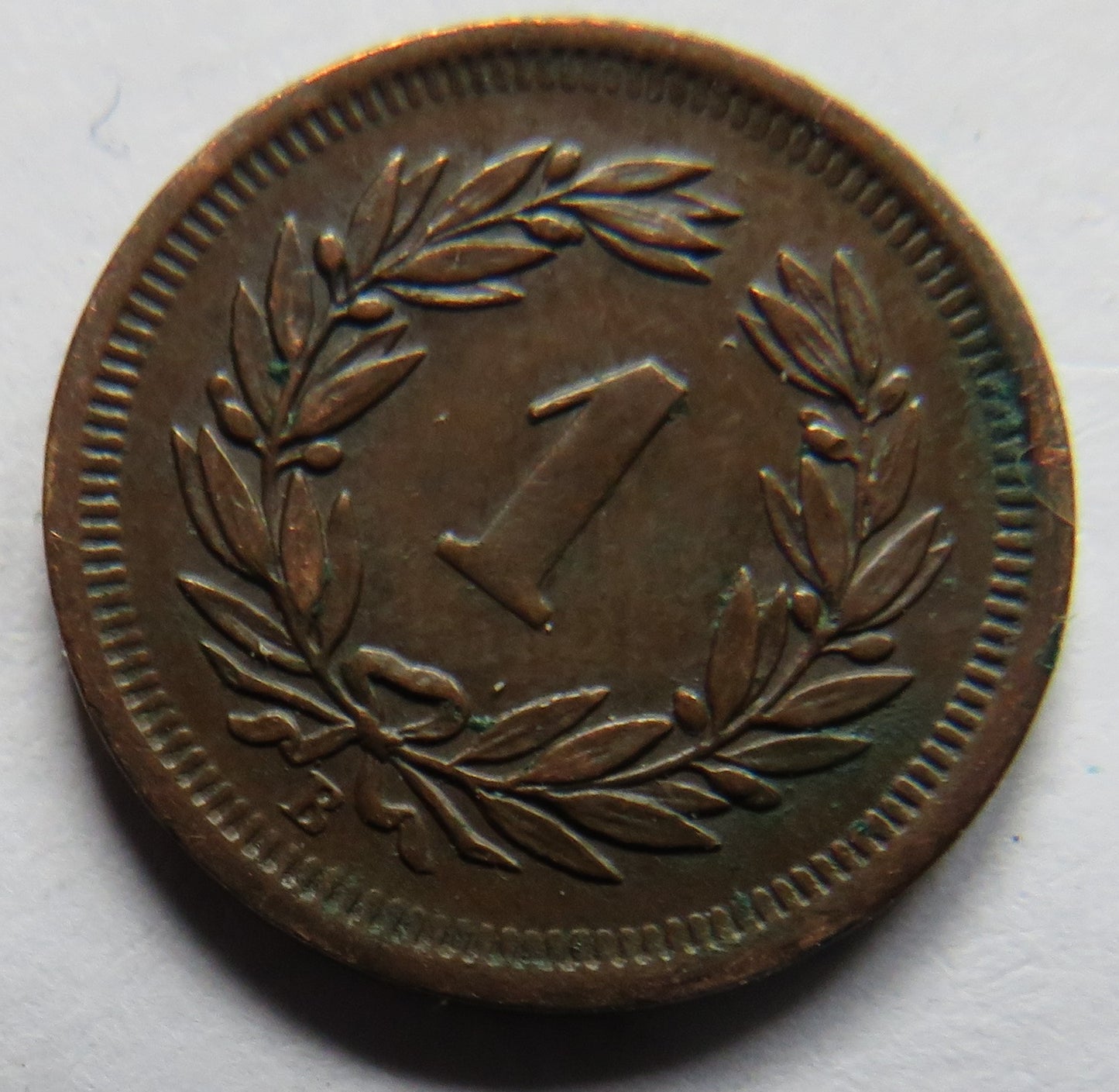 1905 Switzerland One Rappen Coin