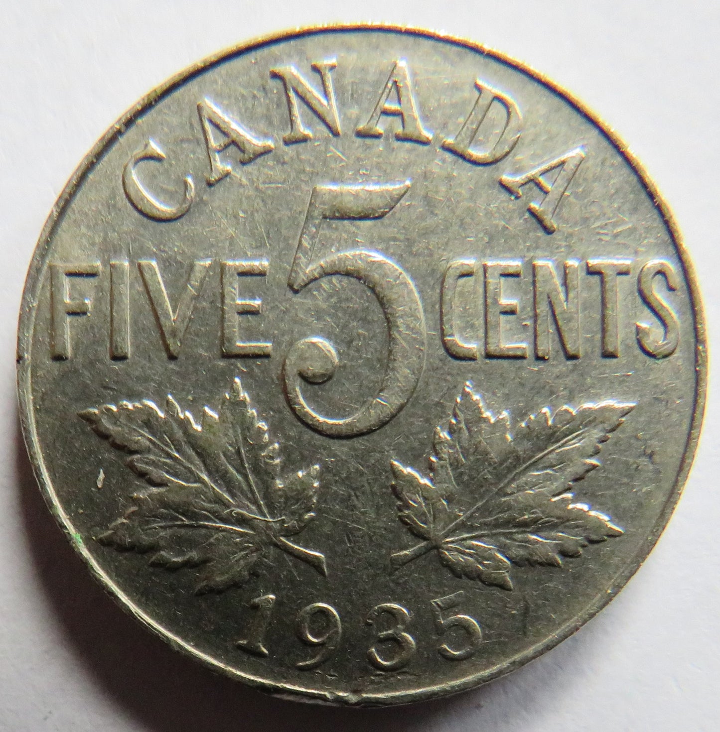 1935 King George V Canada 5 Cents Coin