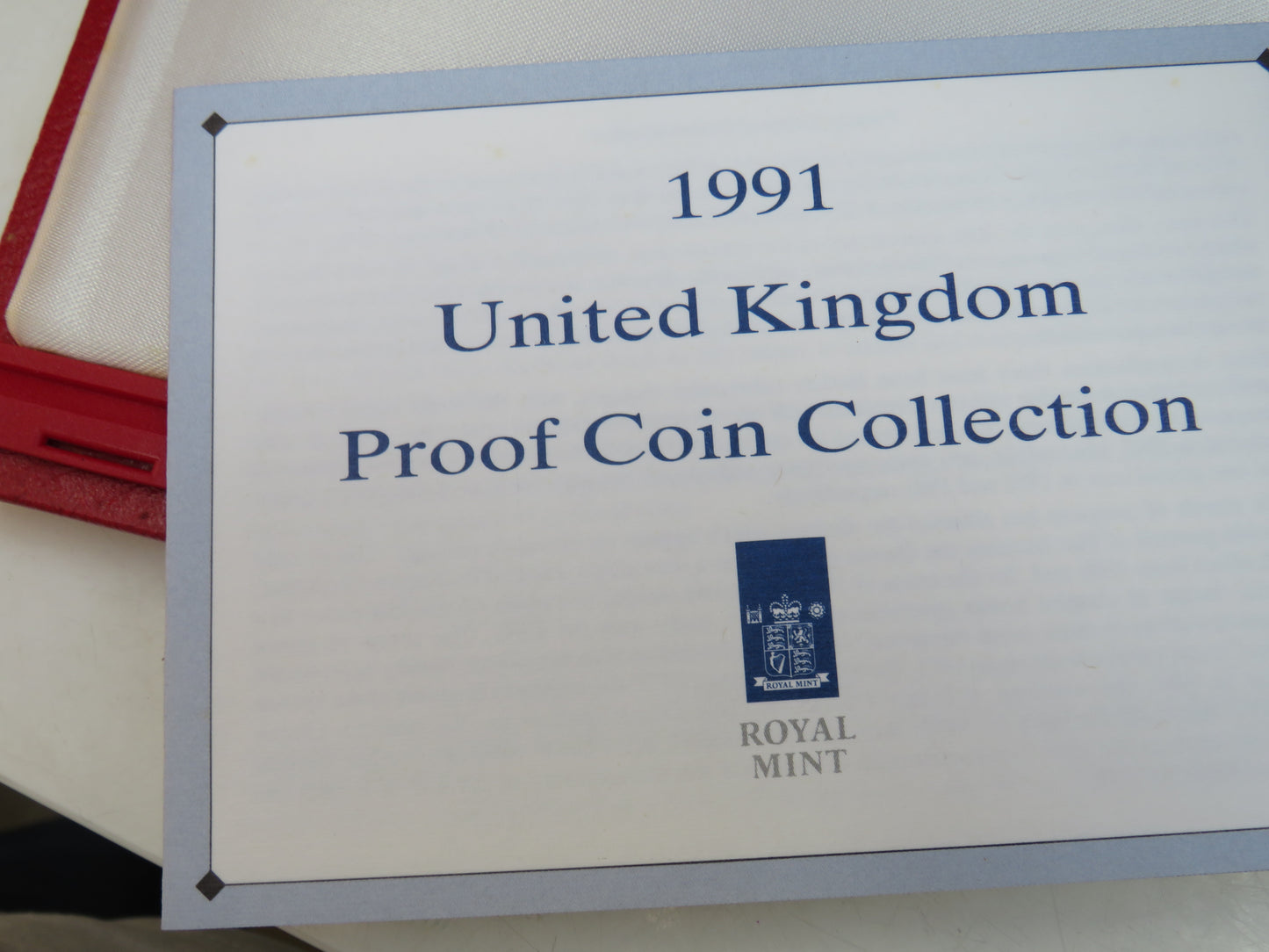 1991 United Kingdom Proof Coin Collection / Set By The Royal Mint