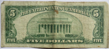 Load image into Gallery viewer, 1928 United States of America $5 Two Dollars Banknote
