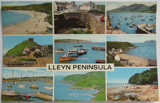 Vintage Postcard of Lleyn Peninsula, Multiview Postcard