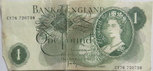 Load image into Gallery viewer, Bank of England £1 One Pound Banknote J.B. Page (CY76)
