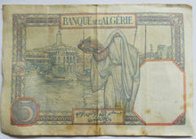 Load image into Gallery viewer, 1944 Algeria 5 Francs Banknote
