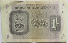 Load image into Gallery viewer, British Military Authority One Shilling 1/- Banknote
