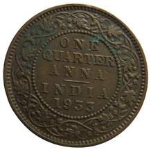 Load image into Gallery viewer, 1933 King George V India 1/4 Anna Coin
