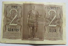 Load image into Gallery viewer, 1939 Italy 2 Lire Banknote
