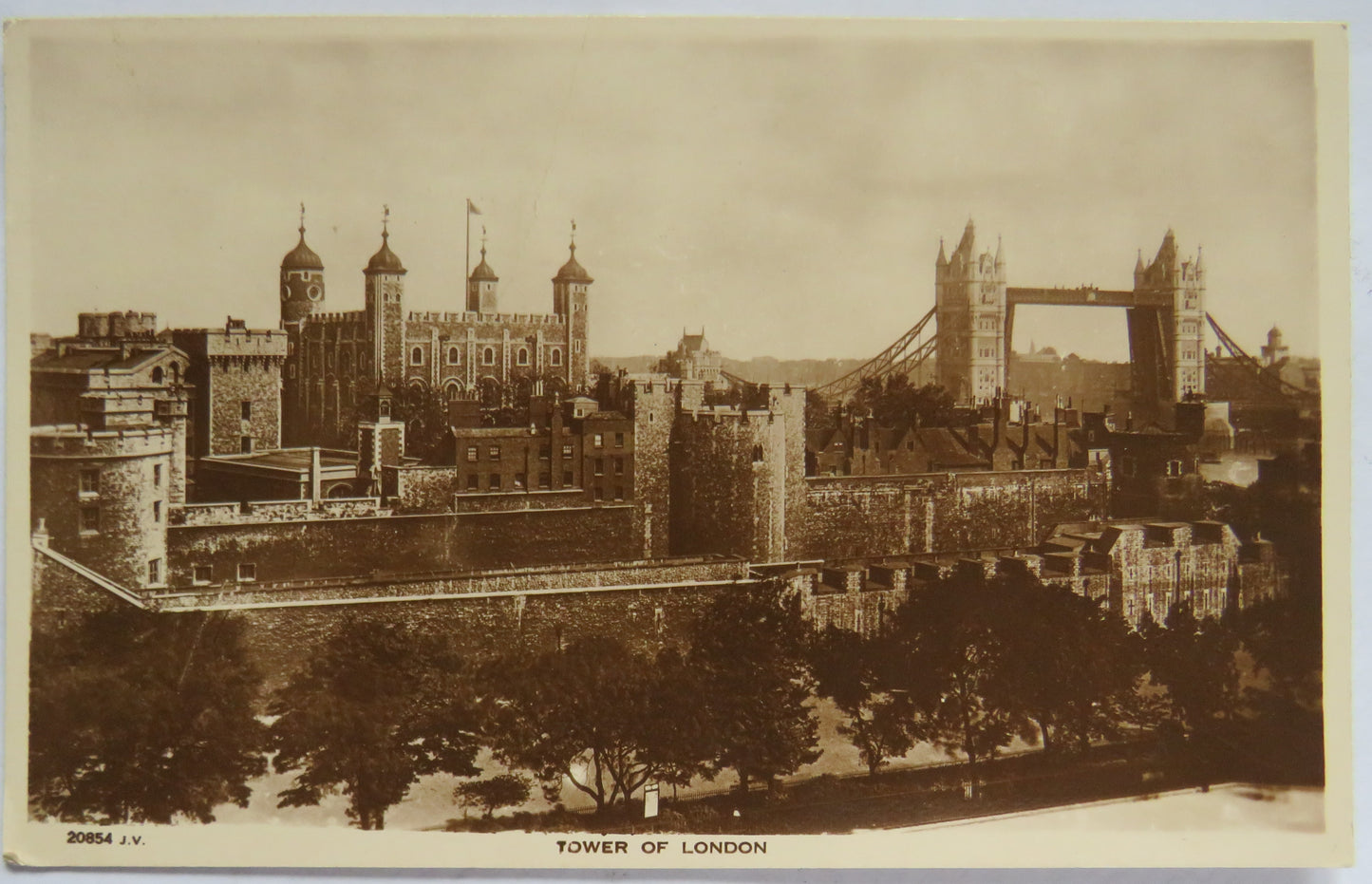 Vintage Postcard of The Tower of London, Valentine's Postcard