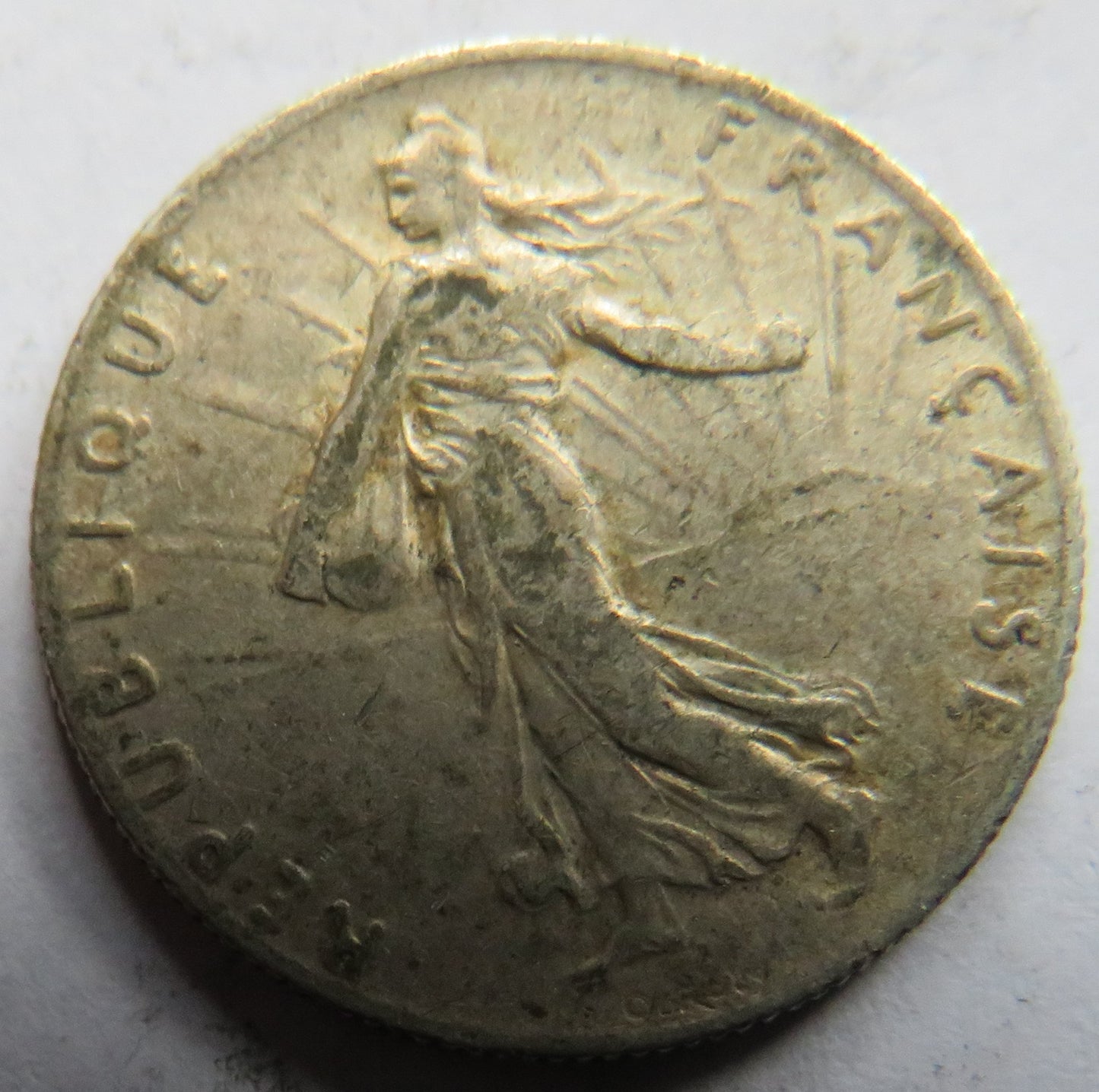 1908 France Silver 50 Centimes Coin