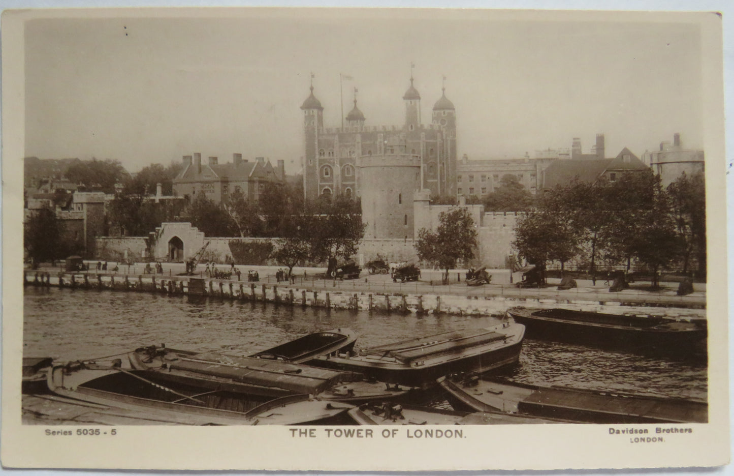 Vintage Postcard of The Tower of London, Davidson Brothers, London