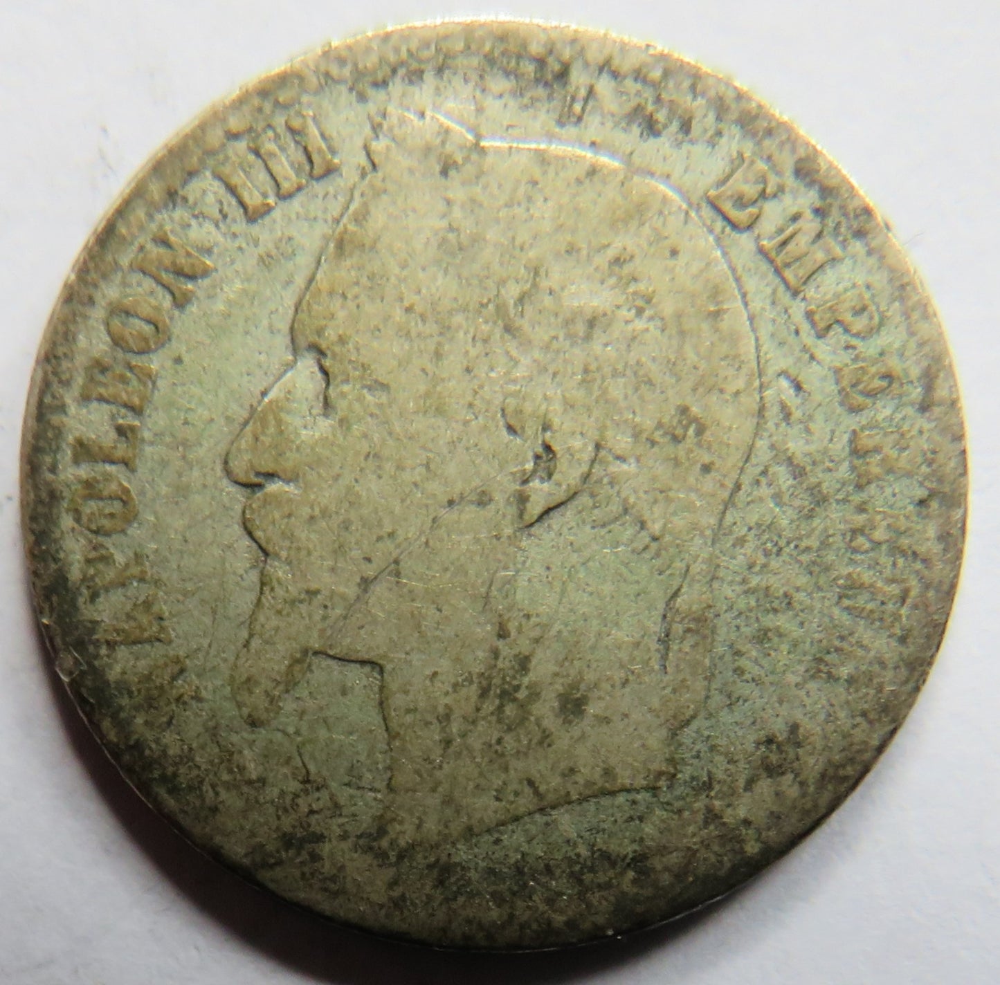 1866 France Silver 50 Centimes Coin