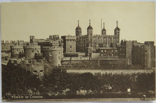 Vintage Postcard of The Tower of London, C.F. Castle's "Lesco Series"