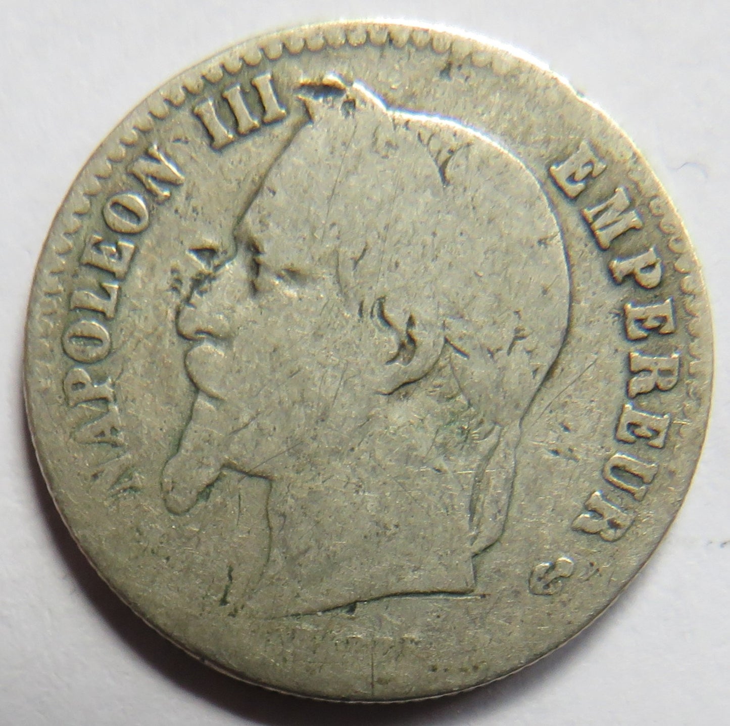 1868-A France Silver 50 Centimes Coin