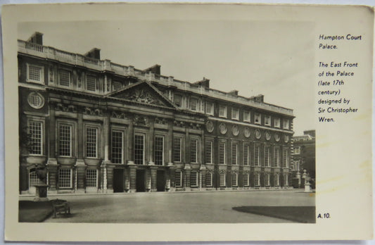 Vintage Postcard of Hampton Court Palace, The East Front of the Palace