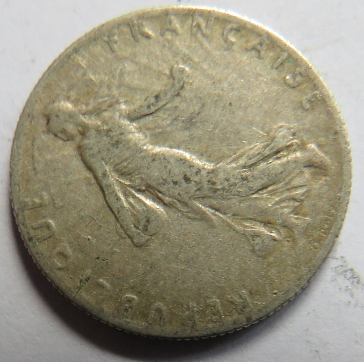 1908 France Silver 50 Centimes Coin