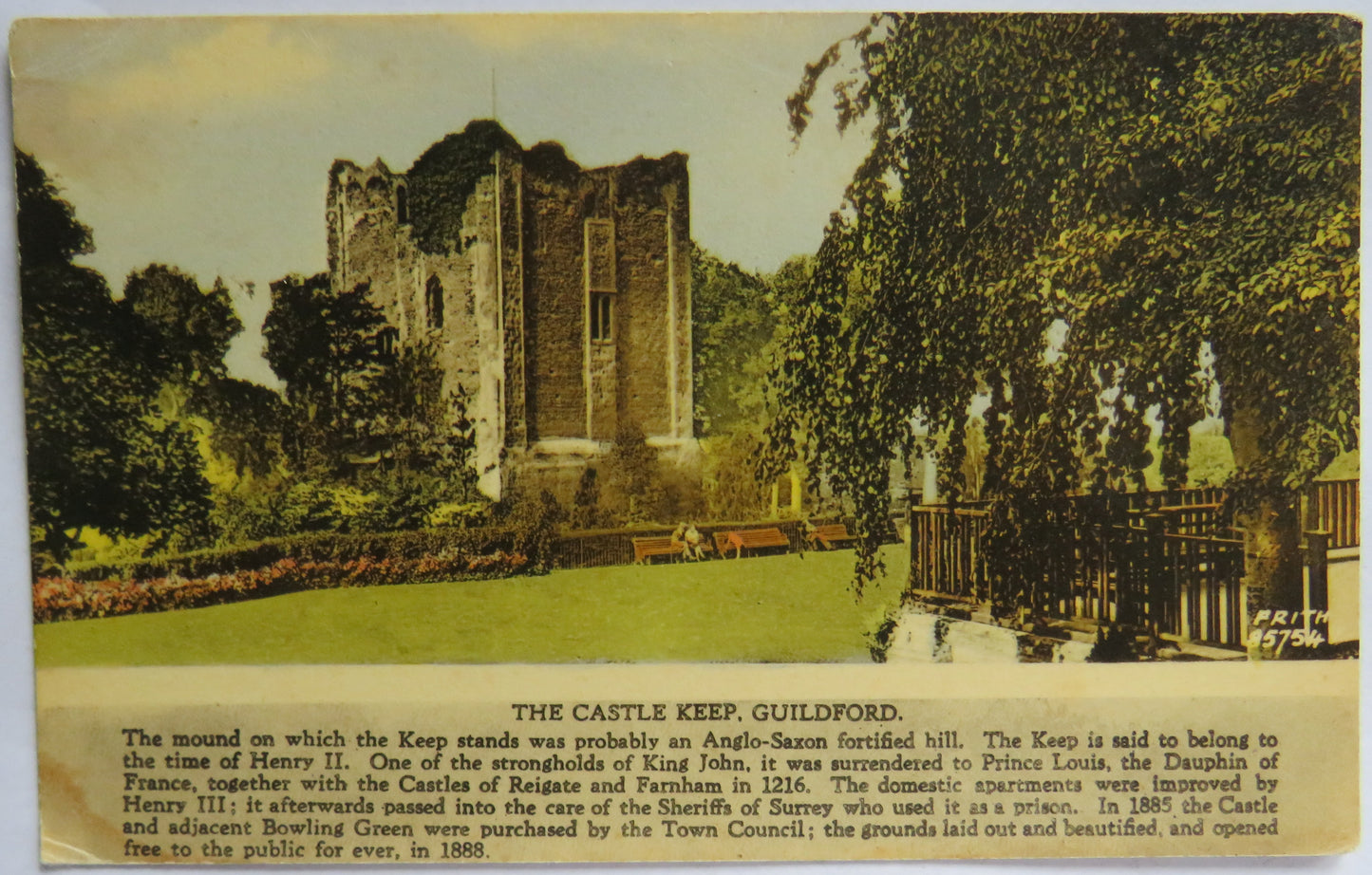 Vintage Postcard of The Castle Keep, Guildford