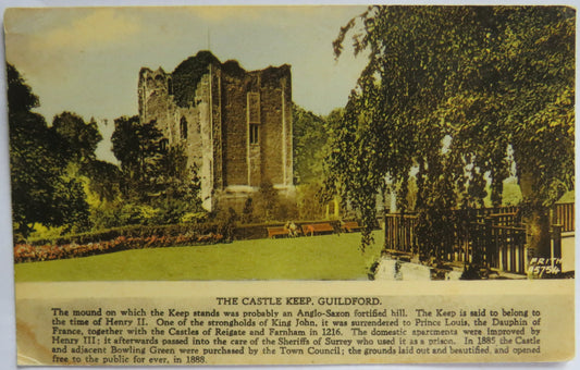 Vintage Postcard of The Castle Keep, Guildford