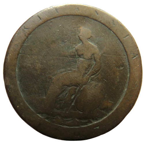 1797 King George III Cartwheel One Penny Coin - Great Britain