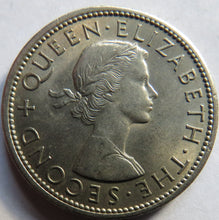 Load image into Gallery viewer, 1964 Queen Elizabeth II New Zealand One Florin Coin
