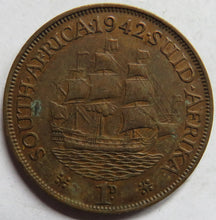 Load image into Gallery viewer, 1942 King George VI South Africa One Penny Coin
