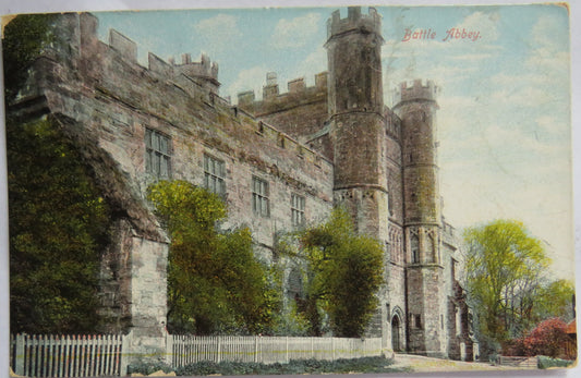 Vintage Postcard of Battle Abbey 1905