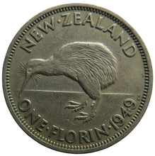 Load image into Gallery viewer, 1949 King George VI New Zealand One Florin Coin
