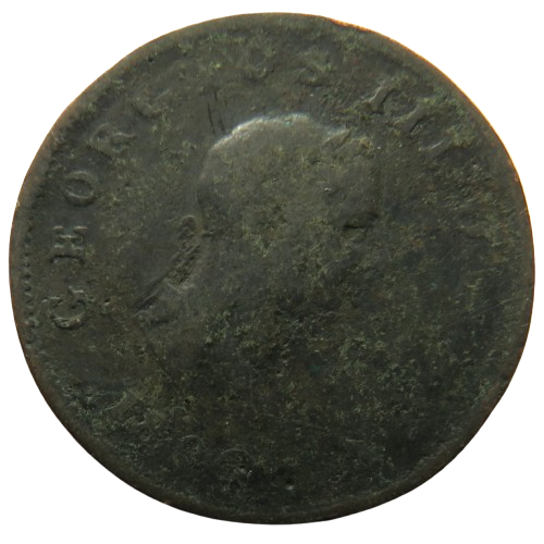 1806 King George III Halfpenny Coin - Great Britain