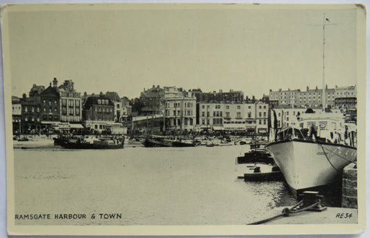 Vintage Postcard of Ramsgate Harbour & Town