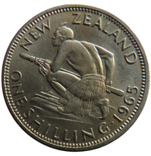 Load image into Gallery viewer, 1965 Queen Elizabeth II New Zealand Shilling Coin
