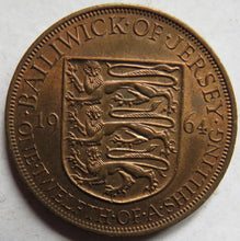 Load image into Gallery viewer, 1964 Bailiwick of Jersey 1/12th of a Shilling Coin
