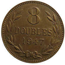 Load image into Gallery viewer, 1947-H Guernsey 8 Doubles Coin
