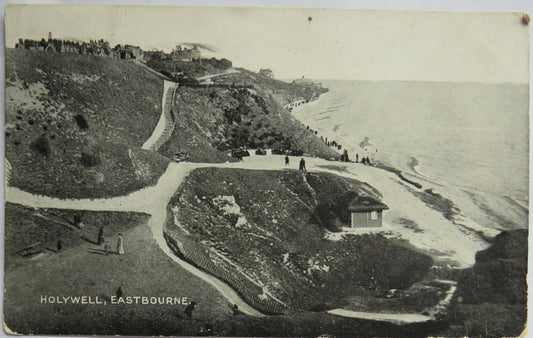 Vintage Postcard of Holywell, Eastbourne, 1917