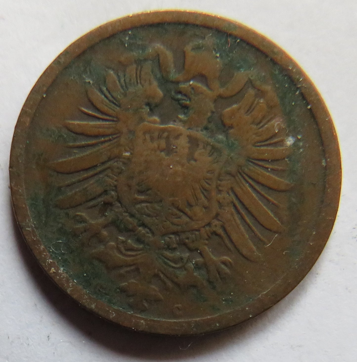 1875-G Germany 2 Pfennig Coin