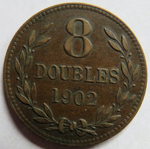 Load image into Gallery viewer, 1902-H Guernsey 8 Doubles Coin
