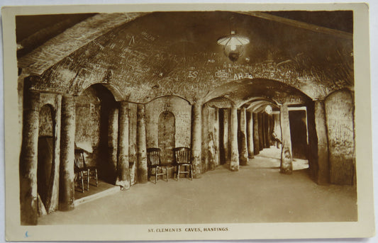 Vintage Postcard of St. Clements Caves, Hastings