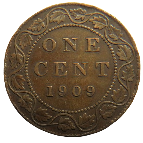 1909 King Edward VII Canada One Cent Coin