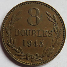 Load image into Gallery viewer, 1945-H Guernsey 8 Doubles Coin
