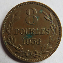 Load image into Gallery viewer, 1938-H Guernsey 8 Doubles Coin
