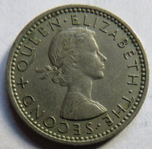 Load image into Gallery viewer, 1965 Queen Elizabeth II New Zealand Sixpence Coin
