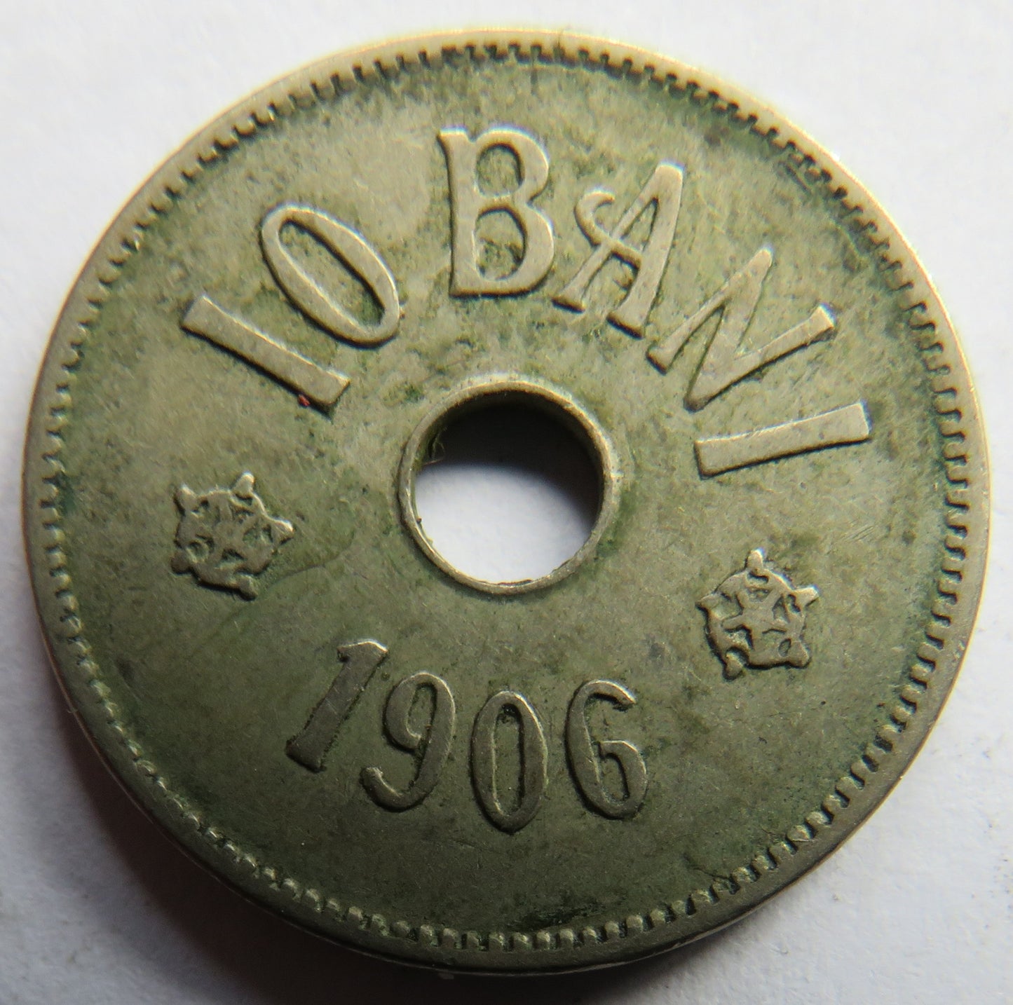 1906 Romania 10 Bani Coin