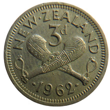 Load image into Gallery viewer, 1962 Queen Elizabeth II New Zealand Threepence Coin
