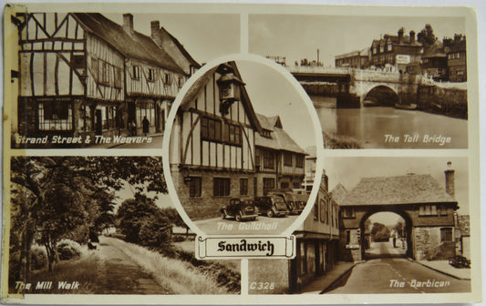 Vintage Postcard of Sandwich, Multiview Postcard