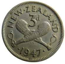 Load image into Gallery viewer, 1947 King George VI New Zealand Threepence Coin
