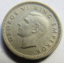 Load image into Gallery viewer, 1947 King George VI New Zealand Threepence Coin
