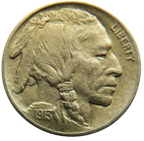 1913-D USA Buffalo Nickel Coin In Better Grade