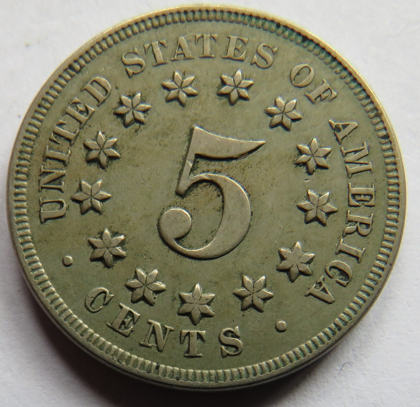 1867 USA Shield Nickel Coin