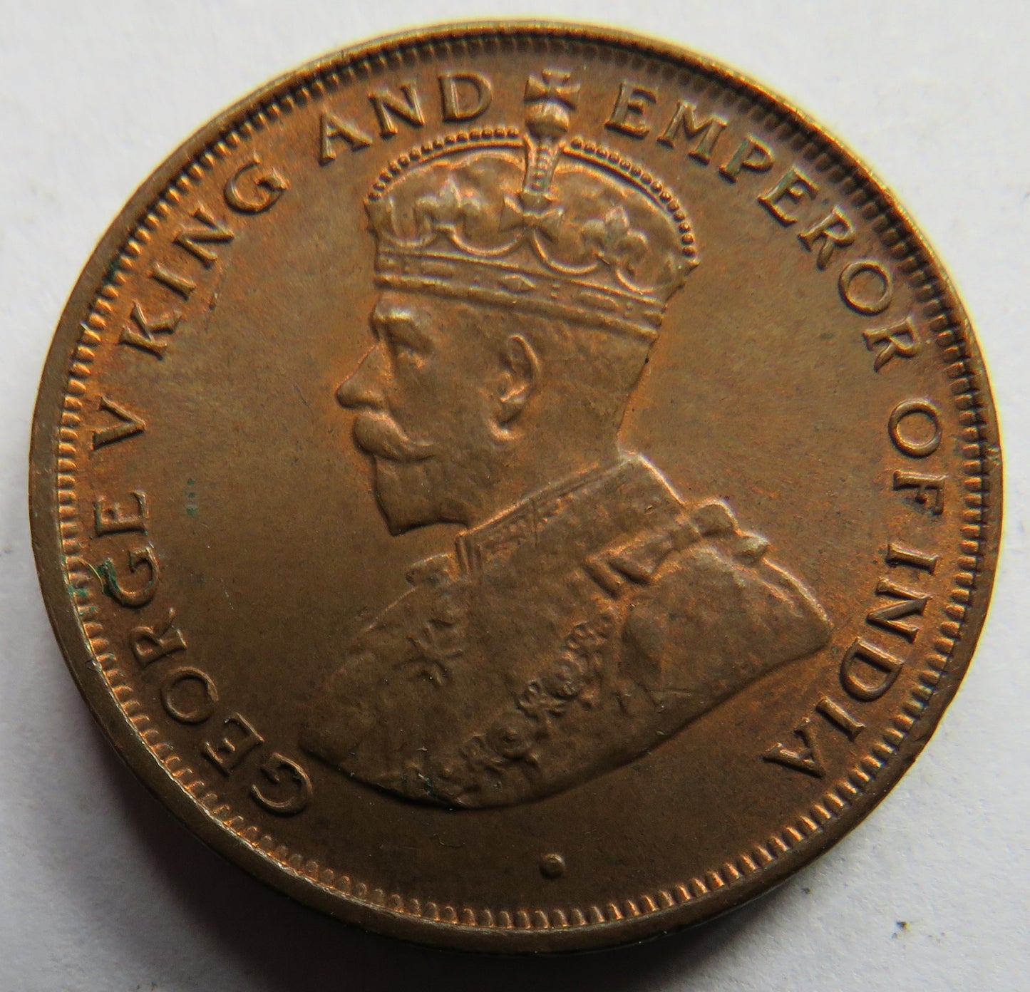 1925 King George V Ceylon One Cent Coin In Higher Grade