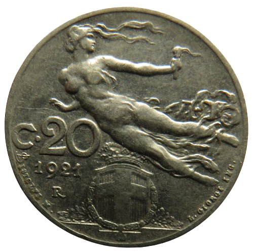 1921 Italy 10 Centesimi Coin