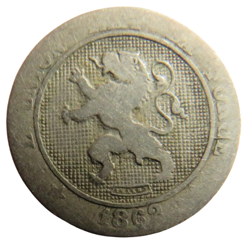 1862 Belgium 5 Centimes Coin