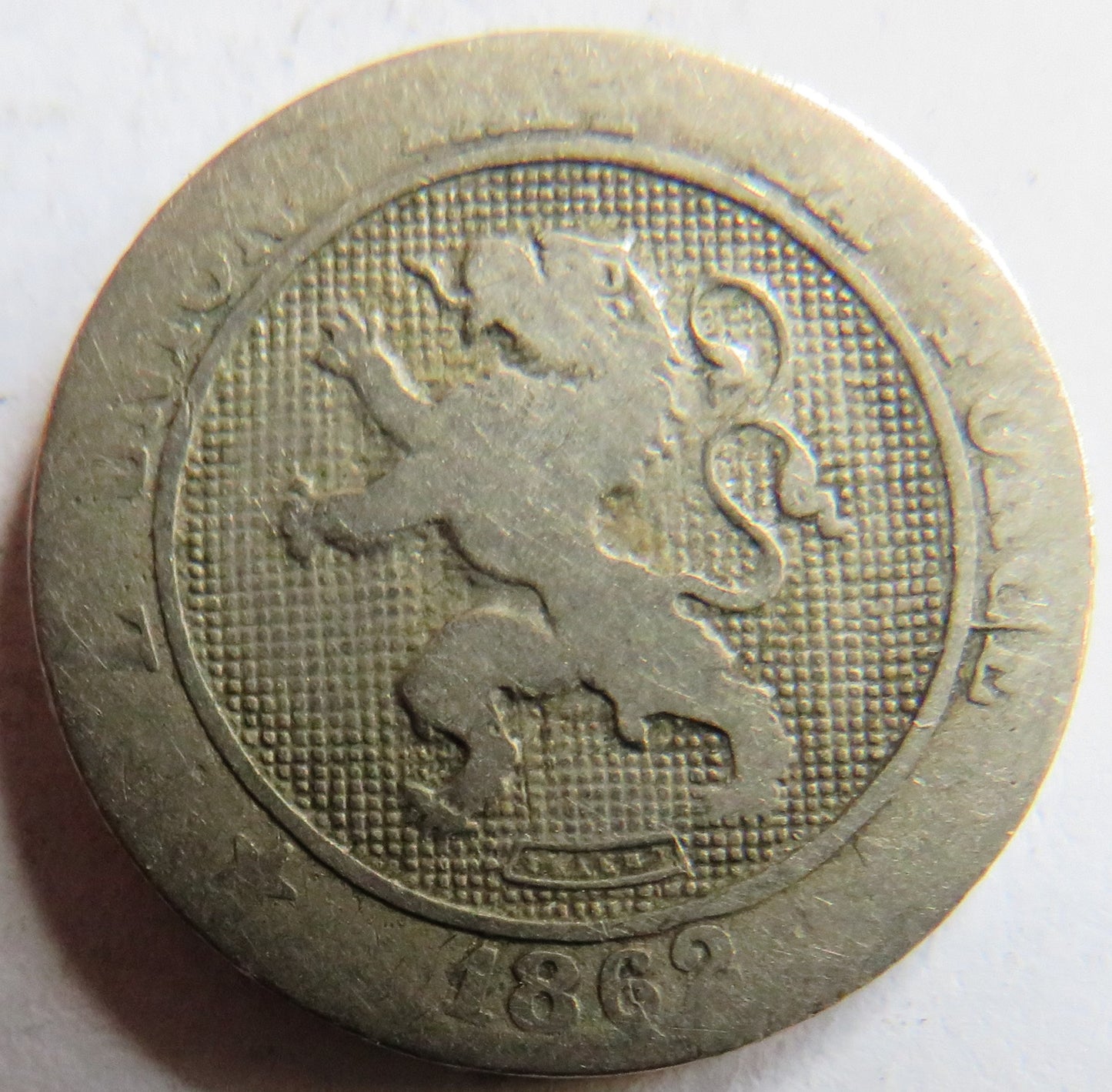 1862 Belgium 5 Centimes Coin